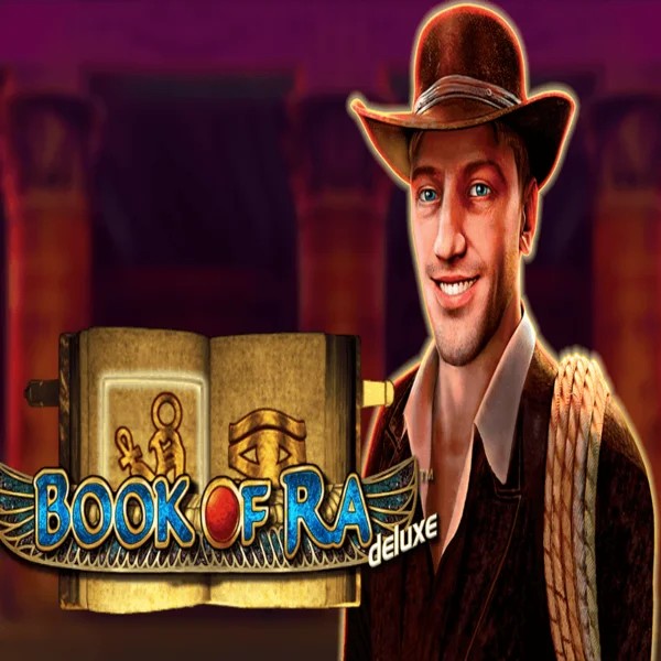 Official Slots logo: Book of Ra Deluxe by Novomatic at Instant Casino